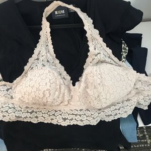 Aerie Lace Halter Bralette - Large